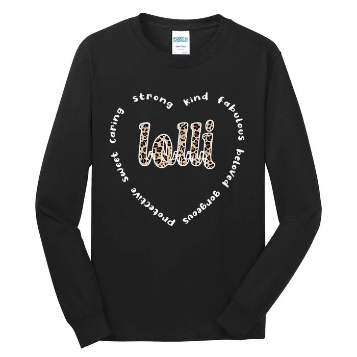 Womens Lolli Heart Lolli Grandmother Appreciation Lolli Grandma Tall Long Sleeve T-Shirt