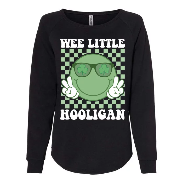 Wee Little Hooligan St Patricks Day Smile Retro Womens California Wash Sweatshirt