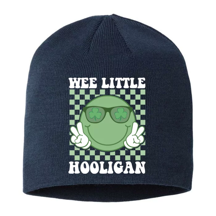 Wee Little Hooligan St Patricks Day Smile Retro 8 1/2in Sustainable Knit Beanie