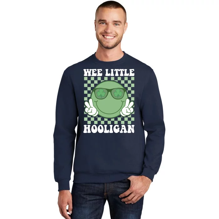 Wee Little Hooligan St Patricks Day Smile Retro Tall Sweatshirt