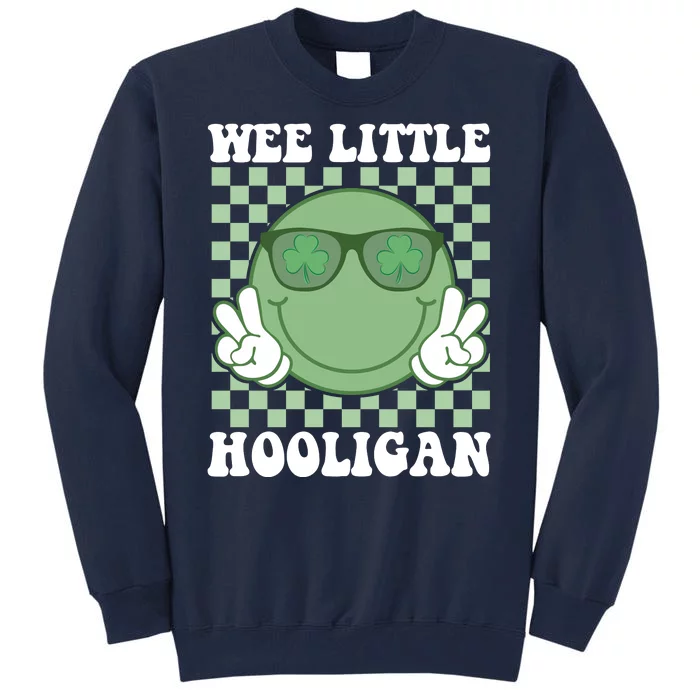 Wee Little Hooligan St Patricks Day Smile Retro Tall Sweatshirt