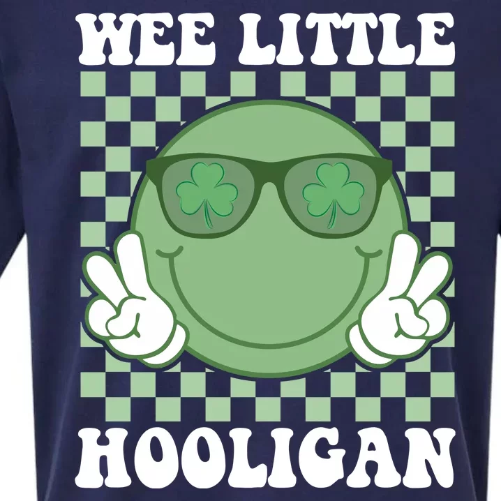 Wee Little Hooligan St Patricks Day Smile Retro Sueded Cloud Jersey T-Shirt