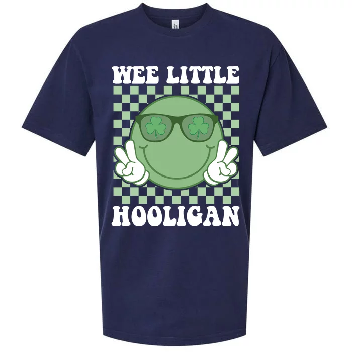 Wee Little Hooligan St Patricks Day Smile Retro Sueded Cloud Jersey T-Shirt