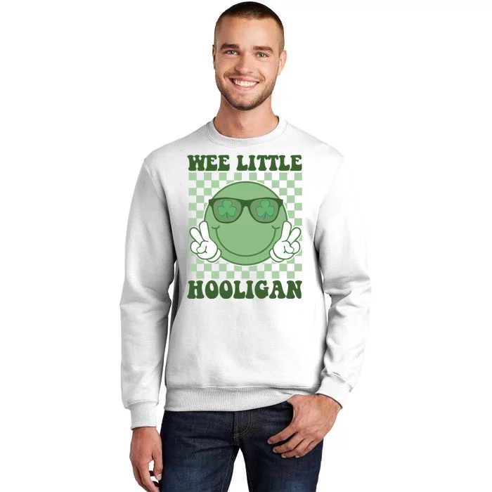 Wee Little Hooligan St Patricks Day Smile Retro Sweatshirt