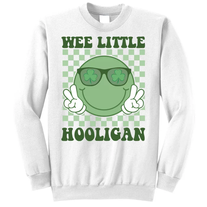 Wee Little Hooligan St Patricks Day Smile Retro Sweatshirt