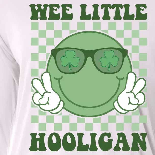 Wee Little Hooligan St Patricks Day Smile Retro Cooling Performance Long Sleeve Crew