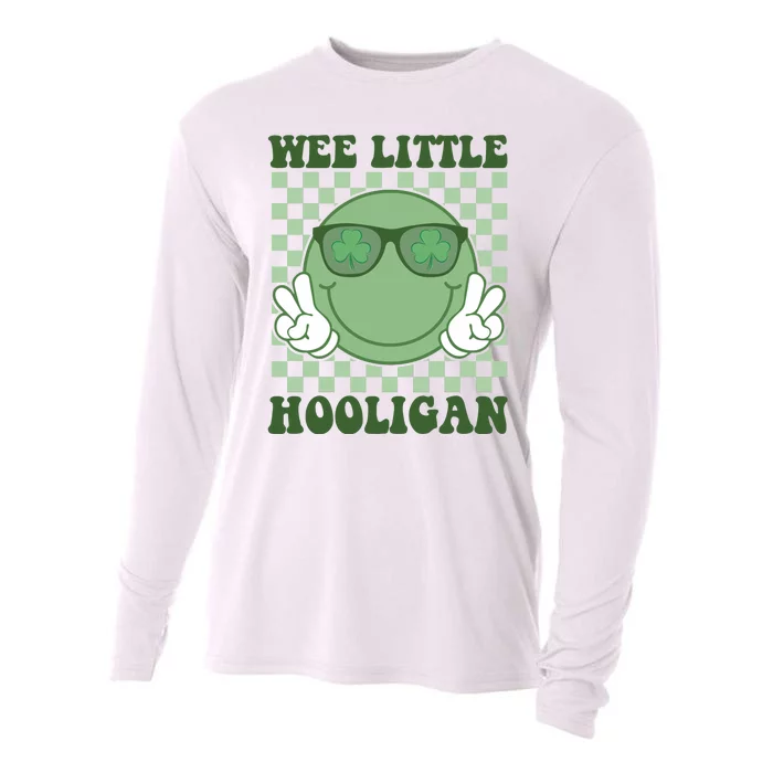 Wee Little Hooligan St Patricks Day Smile Retro Cooling Performance Long Sleeve Crew