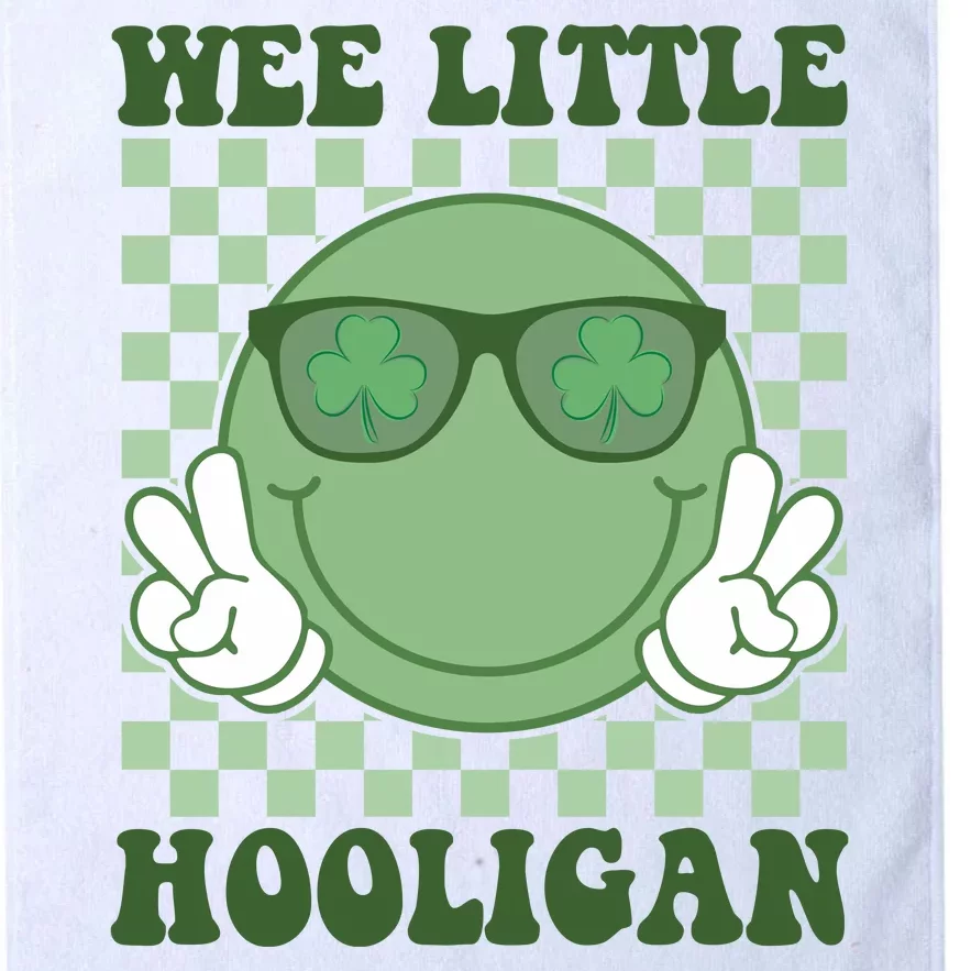 Wee Little Hooligan St Patricks Day Smile Retro Platinum Collection Golf Towel