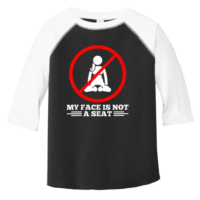 White Lie Humor Pun My Face Is Not A Seat Squatting Toddler Fine Jersey T-Shirt