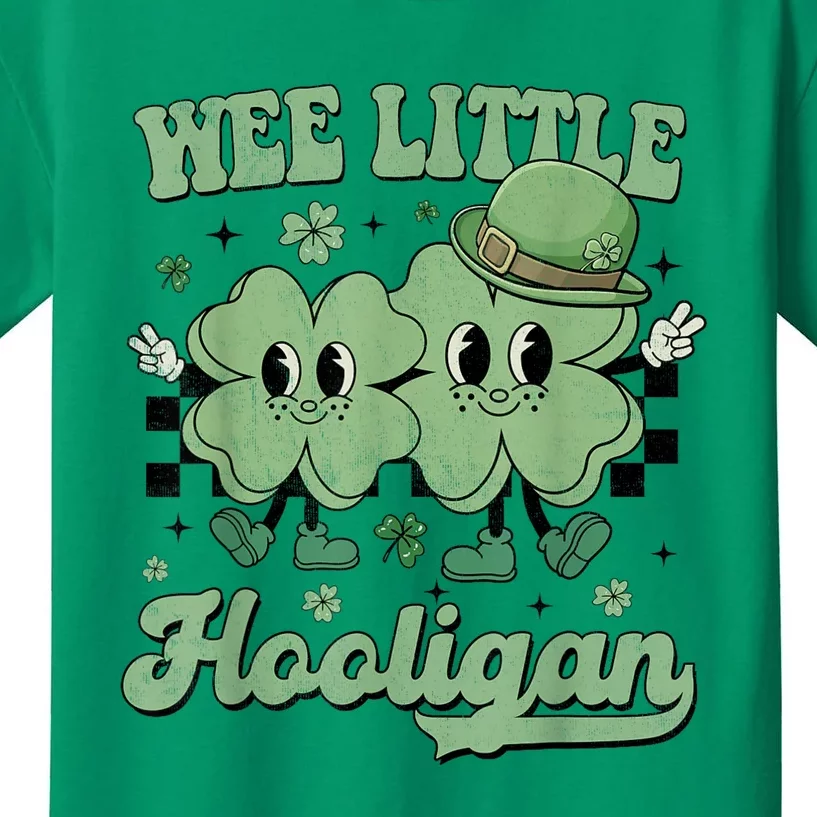 Wee Little Hooligan Groovy St Patricks Day Kids T-Shirt