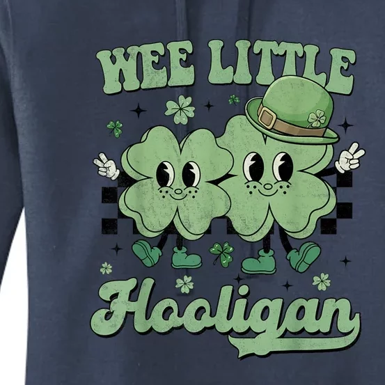 Wee Little Hooligan Groovy St Patricks Day Women's Pullover Hoodie