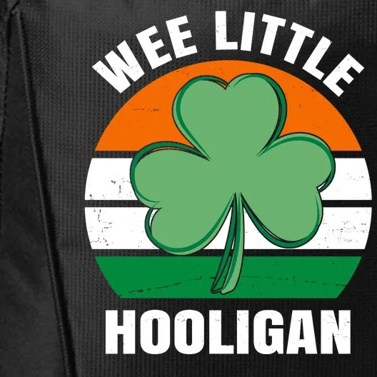 Wee Little Hooligan St Patricks Day Clover City Backpack