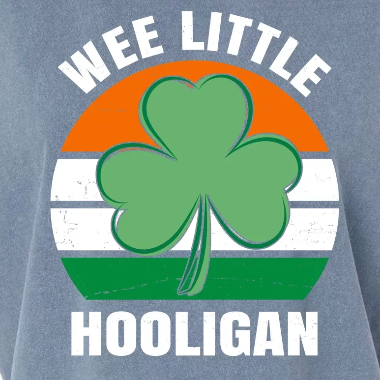 Wee Little Hooligan St Patricks Day Clover Garment-Dyed Women's Muscle Tee