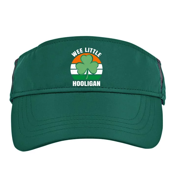 Wee Little Hooligan St Patricks Day Clover Adult Drive Performance Visor