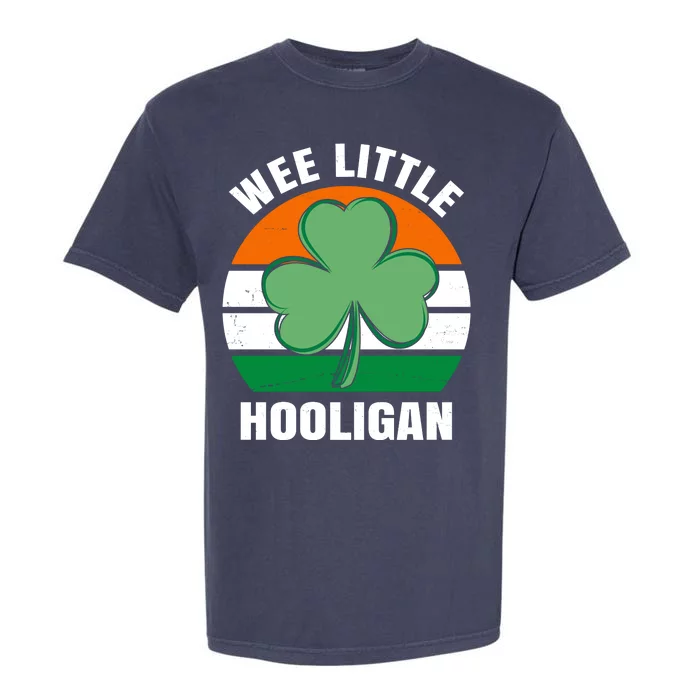 Wee Little Hooligan St Patricks Day Clover Garment-Dyed Heavyweight T-Shirt