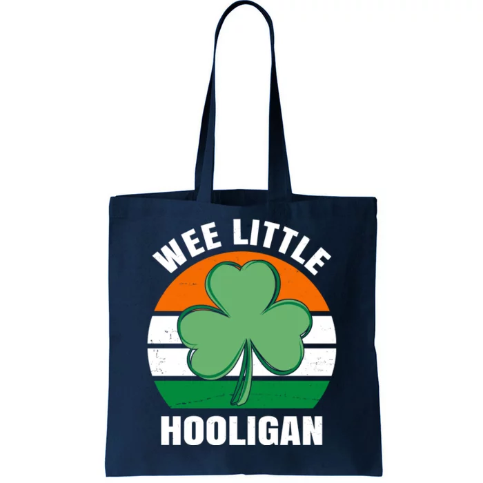 Wee Little Hooligan St Patricks Day Clover Tote Bag