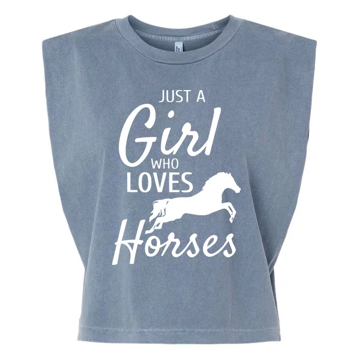 Who Loves Horses Riding Gifts Horse Lover Garment-Dyed Women's Muscle Tee