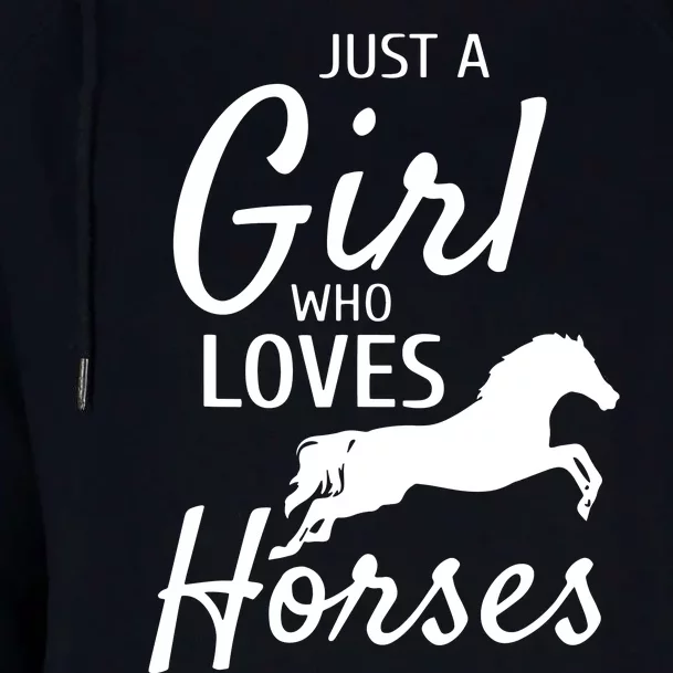 Who Loves Horses Riding Gifts Horse Lover Womens Funnel Neck Pullover Hood