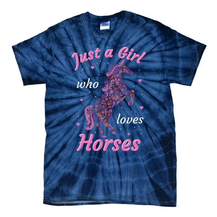 Who Loves Horses Equestrian Horse Racing Tie-Dye T-Shirt