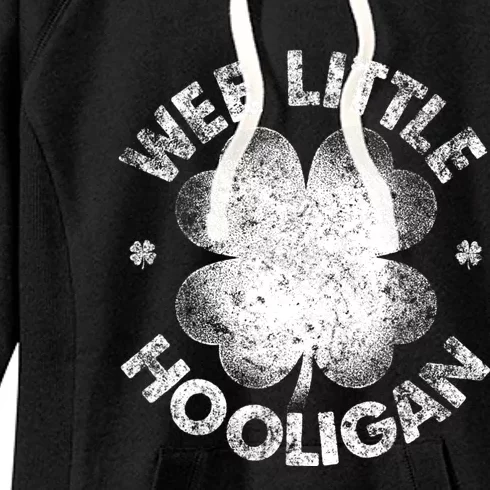 Wee Little Hooligan Funny St Patrick's Day Shamrock Women's Fleece Hoodie