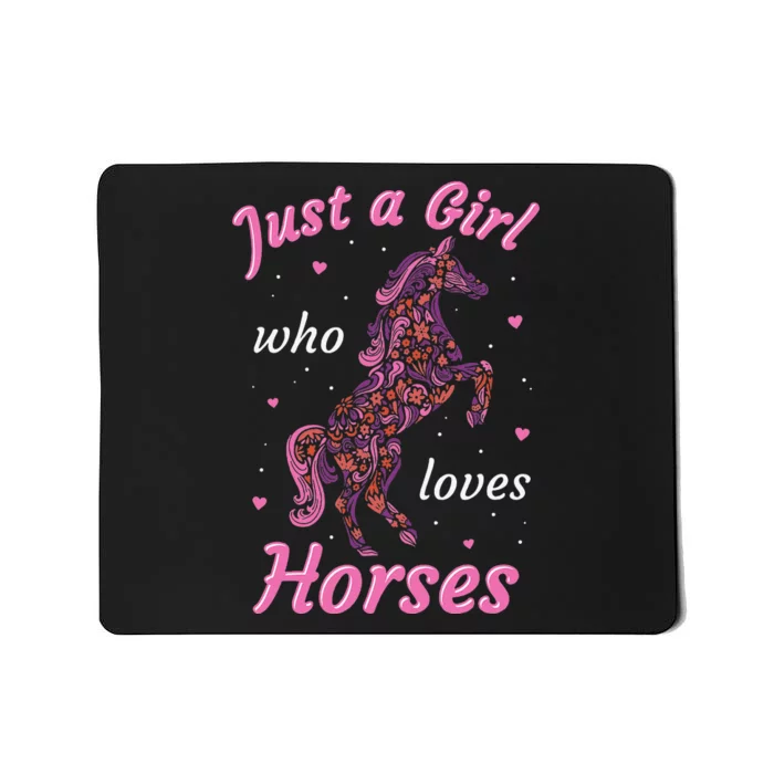 Who Loves Horses Equestrian Horse Mousepad