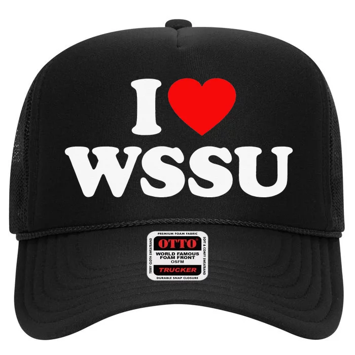 WSSU Love Heart College University Alumni High Crown Mesh Trucker Hat