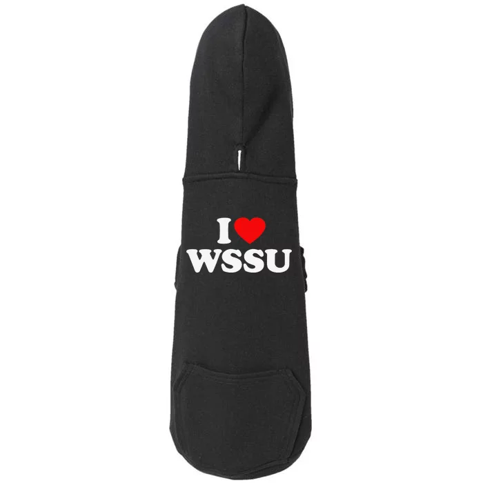 WSSU Love Heart College University Alumni Doggie 3-End Fleece Hoodie