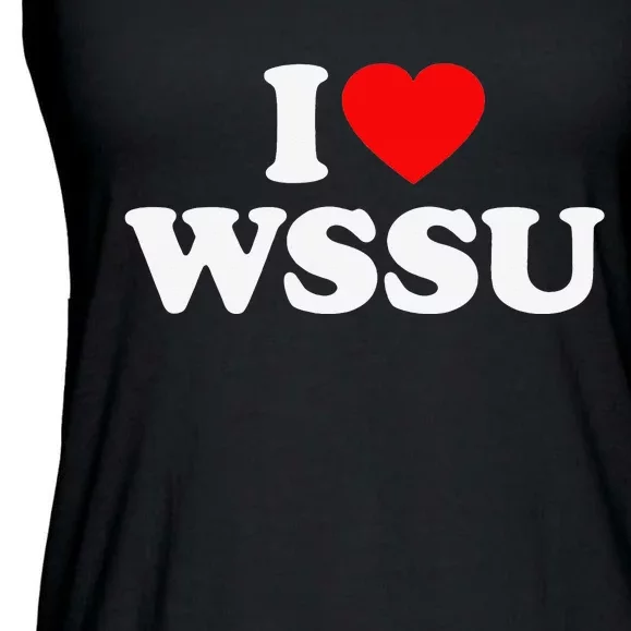 WSSU Love Heart College University Alumni Ladies Essential Flowy Tank