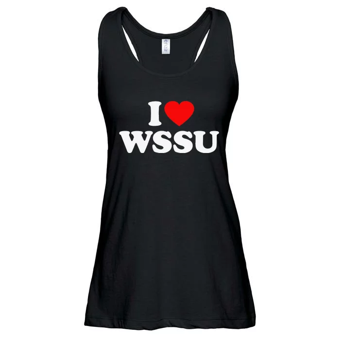 WSSU Love Heart College University Alumni Ladies Essential Flowy Tank