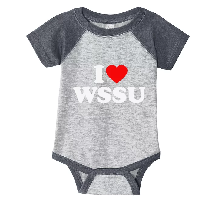 WSSU Love Heart College University Alumni Infant Baby Jersey Bodysuit