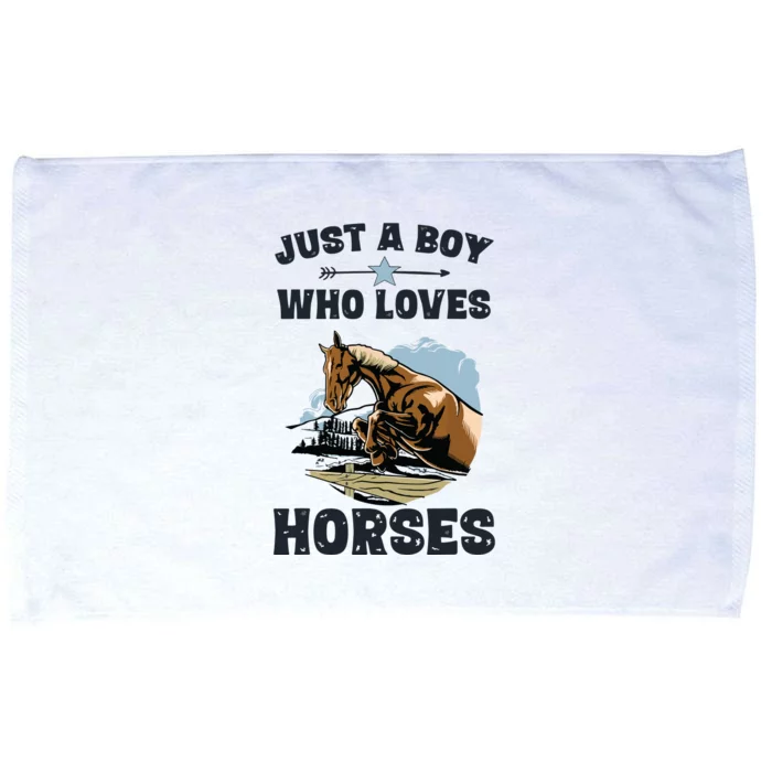 Who Loves Horses Shirts Horse Equestrian Microfiber Hand Towel