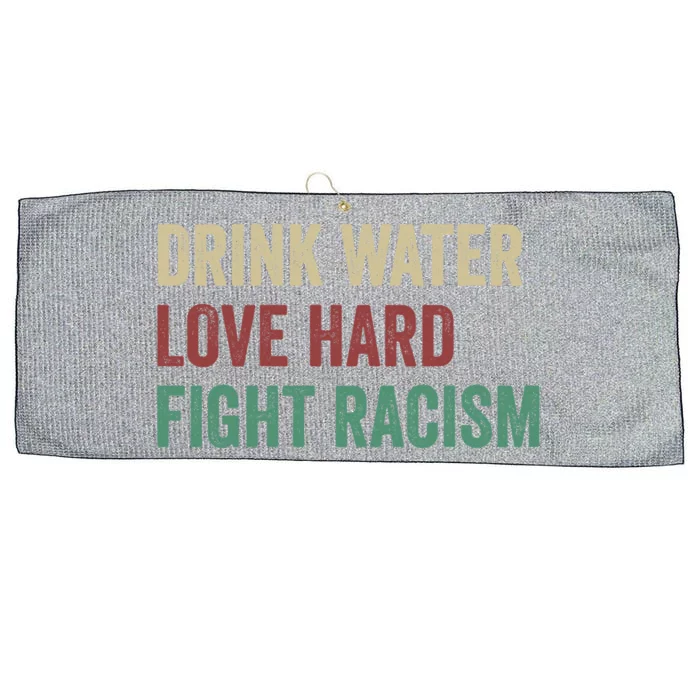 Water Love Hard Fight Racism Retro Vintage Gift Large Microfiber Waffle Golf Towel