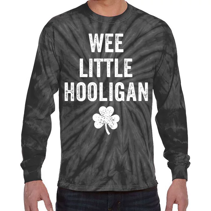 Wee Little Hooligan St Patricks Day Irish Baby Tie-Dye Long Sleeve Shirt