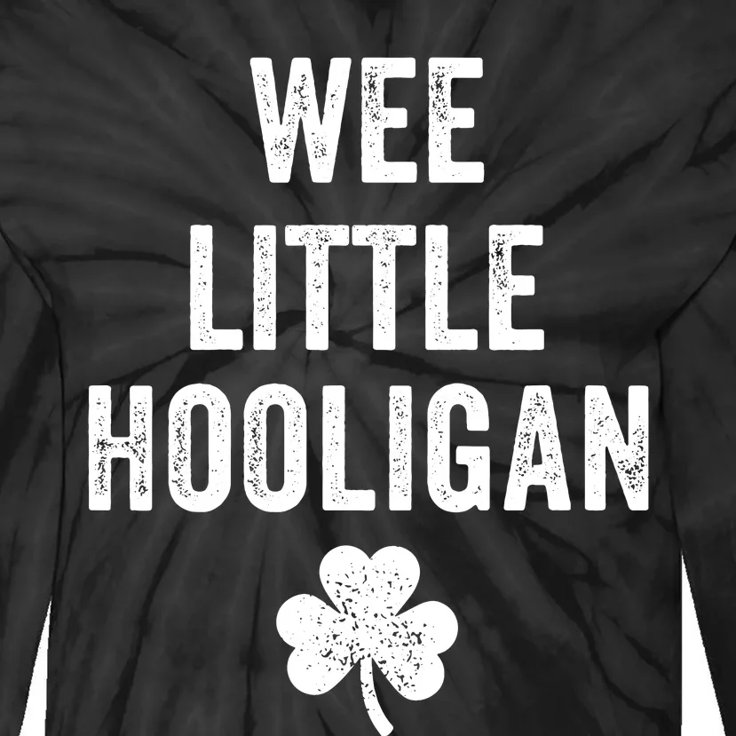 Wee Little Hooligan St Patricks Day Irish Baby Tie-Dye Long Sleeve Shirt