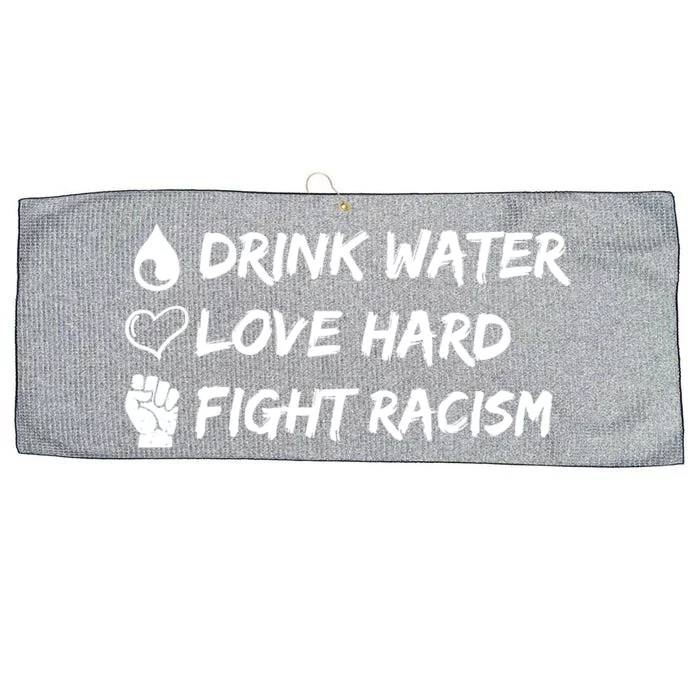 Water Love Hard Fight Racism Cute Gift Large Microfiber Waffle Golf Towel