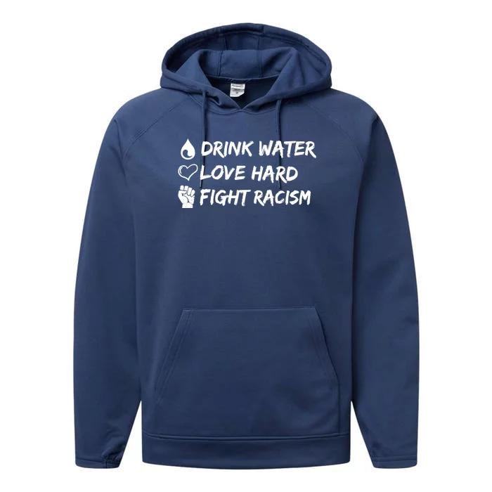 Water Love Hard Fight Racism Cute Gift Performance Fleece Hoodie