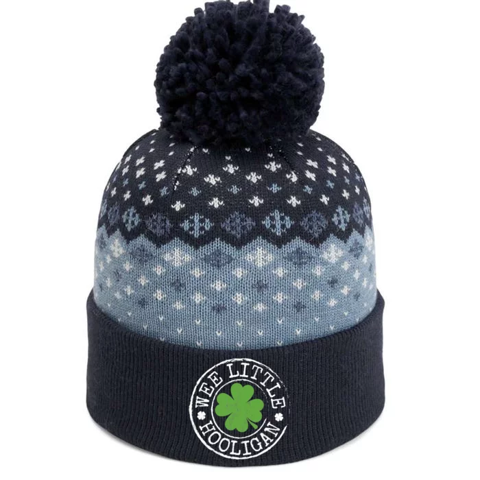 Wee Little Hooligan Funny Clovers Teen St Patrick's Day The Baniff Cuffed Pom Beanie