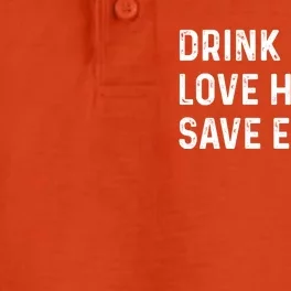 Water Love Hard Save Earth Gift Dry Zone Grid Performance Polo