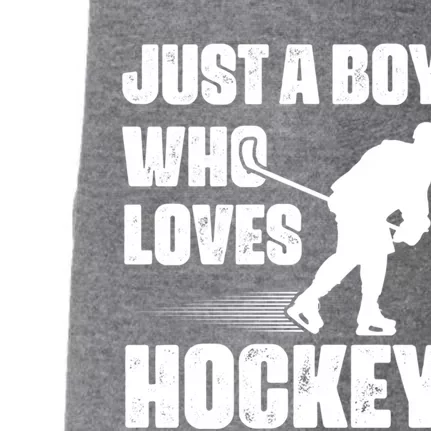 Who Loves Ice Hockey Winter Sports Ice Hockey Player Gift Doggie 3-End Fleece Hoodie