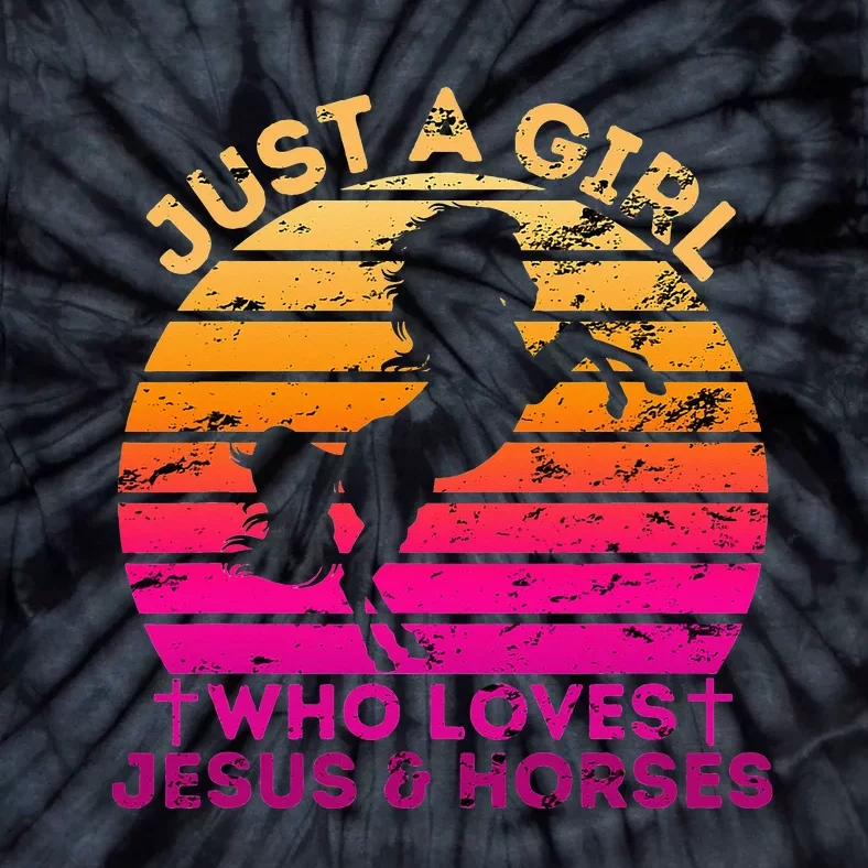 Who Loves Jesus And Horses Christian Woman Tie-Dye T-Shirt