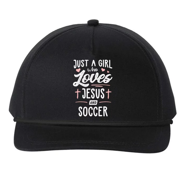 Who Loves Jesus And Soccer Gift Snapback Five-Panel Rope Hat