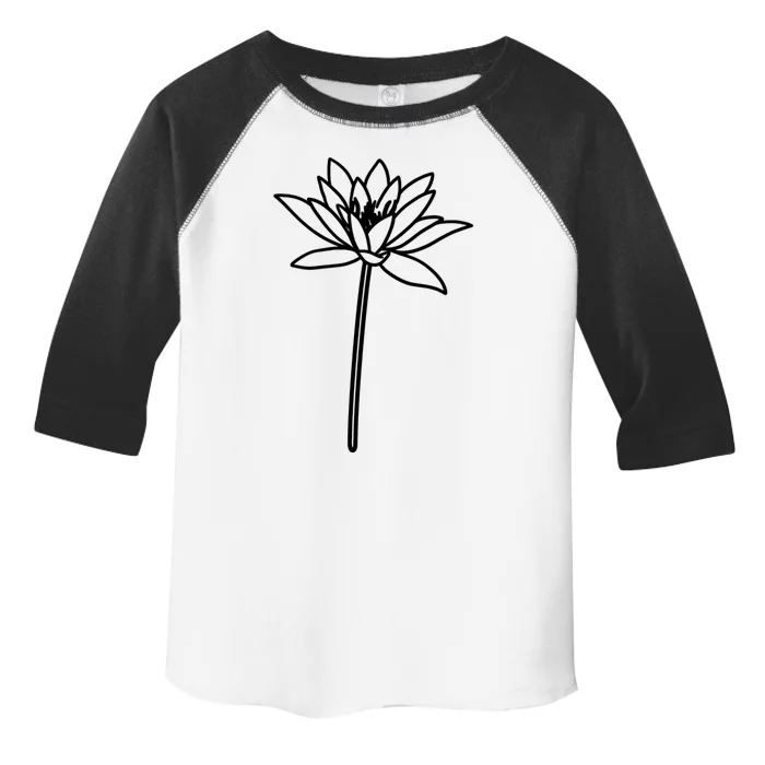 Water Lily July Birth Flower Floral Minimalist Personalized Gift Toddler Fine Jersey T-Shirt