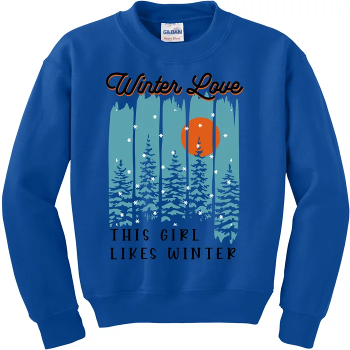 Winter Love Likes Nature Winter Days Cool Gift Kids Sweatshirt