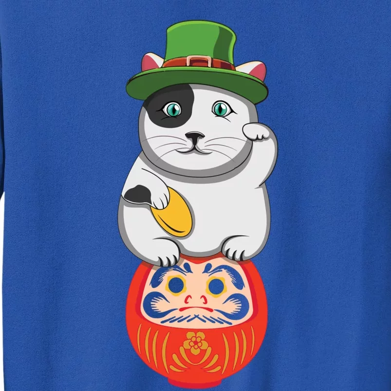 Welcome Lucky Luck Cat Kawaii Meow Happy Saint Patrick Day Cute Gift Tall Sweatshirt