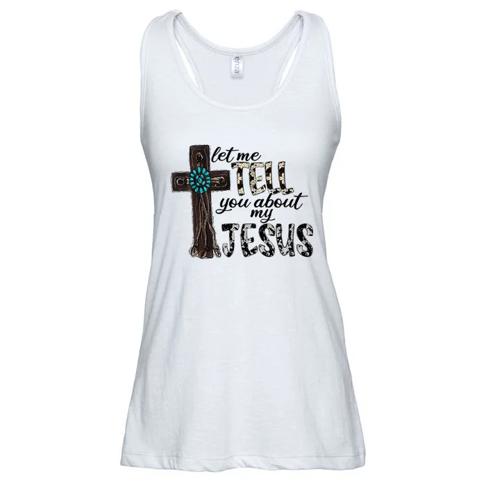 Western Leopard Let Me Tell You About My Jesus Christian Ladies Essential Flowy Tank