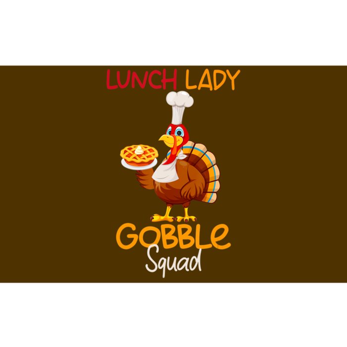 Women Lunch Lady Gobble Squad Thanksgiving Turkey Lunch Lady Bumper Sticker