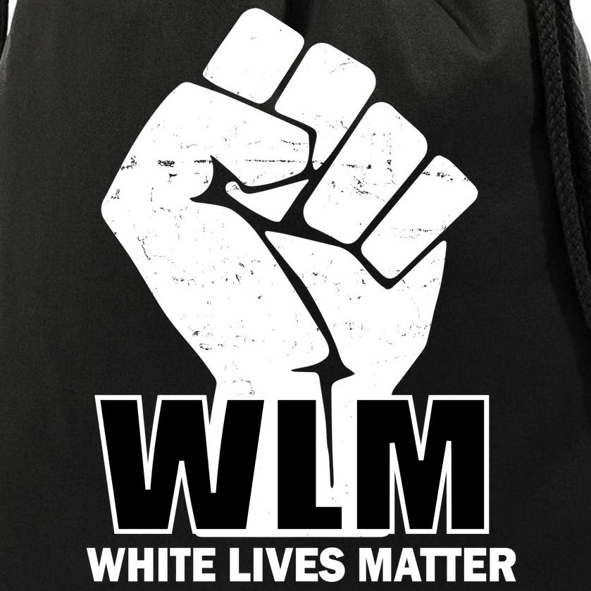 WLM White Lives Matters Fist Drawstring Bag