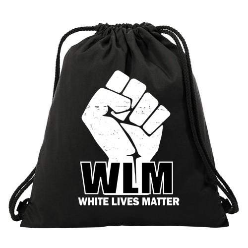 WLM White Lives Matters Fist Drawstring Bag