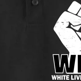 WLM White Lives Matters Fist Dry Zone Grid Performance Polo