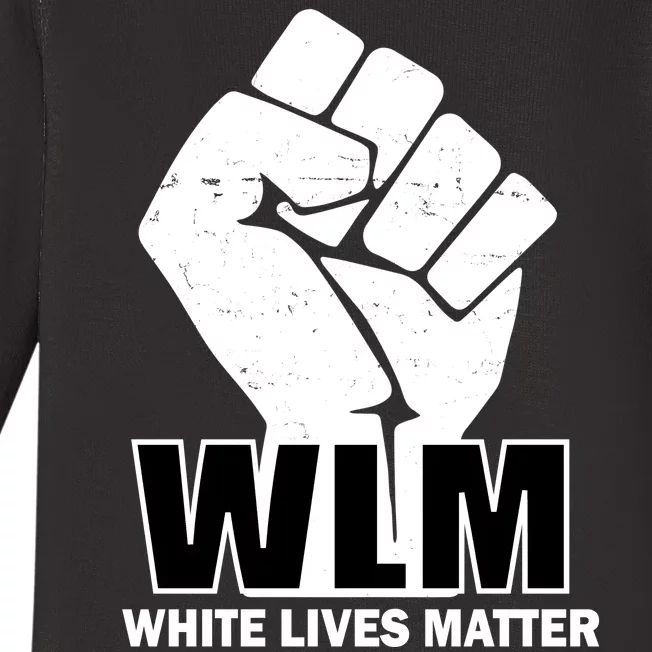 WLM White Lives Matters Fist Baby Long Sleeve Bodysuit